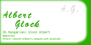 albert glock business card